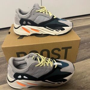 adidas UNISEX Grey Black Teal Sneakers with Orange Accents